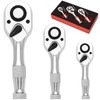 DSBYKJ 3-Piece Elbow Ratchet Set in Different Sizes, 1/2, 3/8,