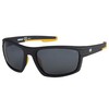 Caterpillar Men's Motor Polarized Sunglasses Rectangular, Rubberized Matte Black, 62