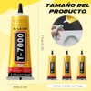 LISAPRO Pegamento Silicona Negra T-7000, Kit 3 Piezas 110ml con