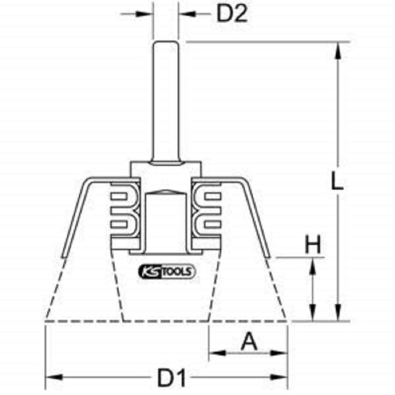 KS Tools 340.0001 Wire brush,steel wire, 0,30,Ø38mm