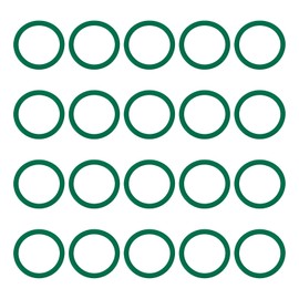 PATIKIL Fluorine Rubber O-Ring 15.5mm OD 12.5mm ID 1.5mm Width, 20Pcs Metric FKM Sealing Gasket Replacement for Seal Plumbing and Faucet Hose Machinery Plumbing Valves, Green