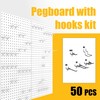 Spampur Peg Board, 6 Pack Metal Pegboard Panels White Pegboards