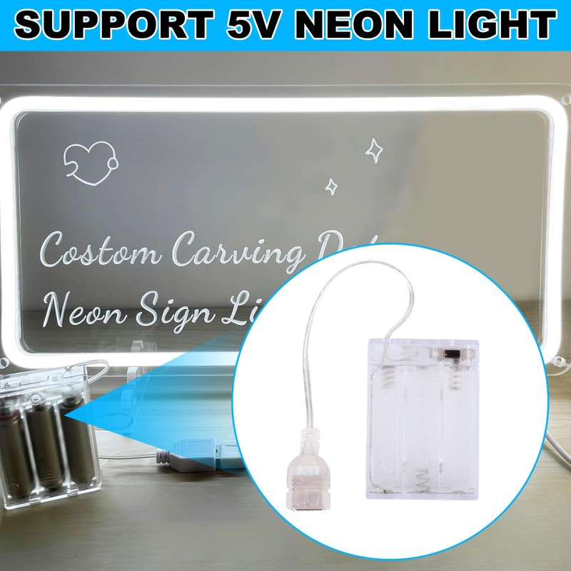 Portable Battery Pack for 5V LED Neon Sign, Power Supply