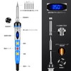 KLARYTYMA ハンダゴテ はんだごてセット200-450℃ 調温ボタンを備えたはんだこて80W八ンダゴテキットゴテ先(5本)付き 溶接ツ-ル はんだワイャ一、スタンド、吸い取り機が付属しています溶接および修理用のはんだこてスタンド