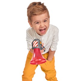 Simba 109258699 - Feuerwehrmann Sam Feuerwehr Megaphon, Mit Stimmenverzerrer-Funktion, 16cm, Rot