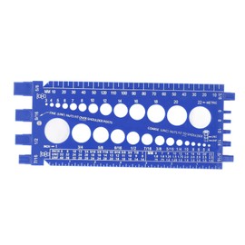 ZAWELIYO Bolt and Nut Identifier The Ideal Sorting Tool with Nail Holes and Side Pins for Workshop or Garage Conveniently Mounted for Quick Access (Blue)