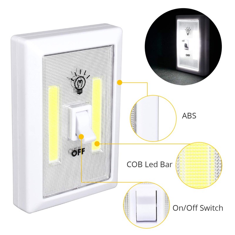 Lzonunl Closet Light, Battery Operated Tap Light, Super Bright Switchlight,