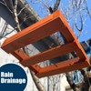 Wooden Hanging Bird Feeder/Heavy-Duty Large Capacity Outdoor Bird Feeder/Drainable Design/Attracts