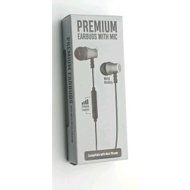Shenzhen PREMIUM EARBUDS WITH MIC Compatible with Most Phones Audio Equipment Silver