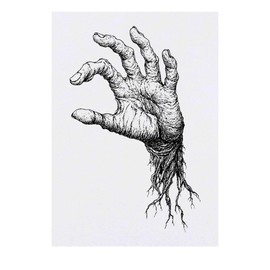 'Zombie Hand' Temporary Tattoo - Water Resistant, Skin-Safe, Non-Toxic Transfer (TO00084949)