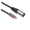 SUPVOX 3pcs Professional Audio Cable RCA to XLR Adapter Black