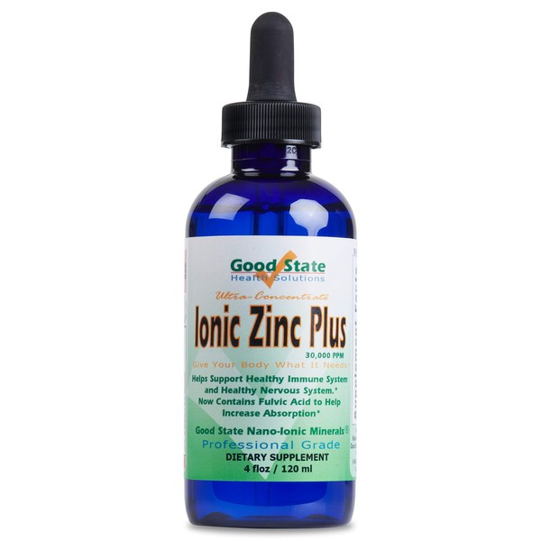 Good State | Liquid Ionic Zinc Plus - Ultra Concentrate (10 Drops Equal 15 mg - 200 Servings per Bottle)
