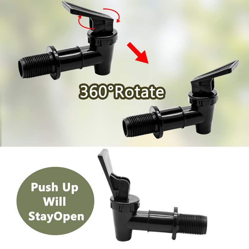 Litoexpe BPA-Free Replacement Cooler Faucet, 2 Pcs Reusable Plastic Spigot