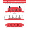 Gioyonil 12v Bus Bar Power Distribution Block 3/8", 4 Post