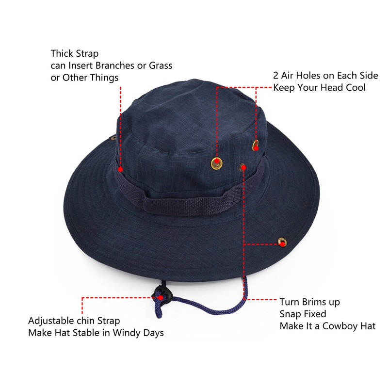 UltraKey Outdoor Sun Hat Classic Combat Army Style Bush Jungle