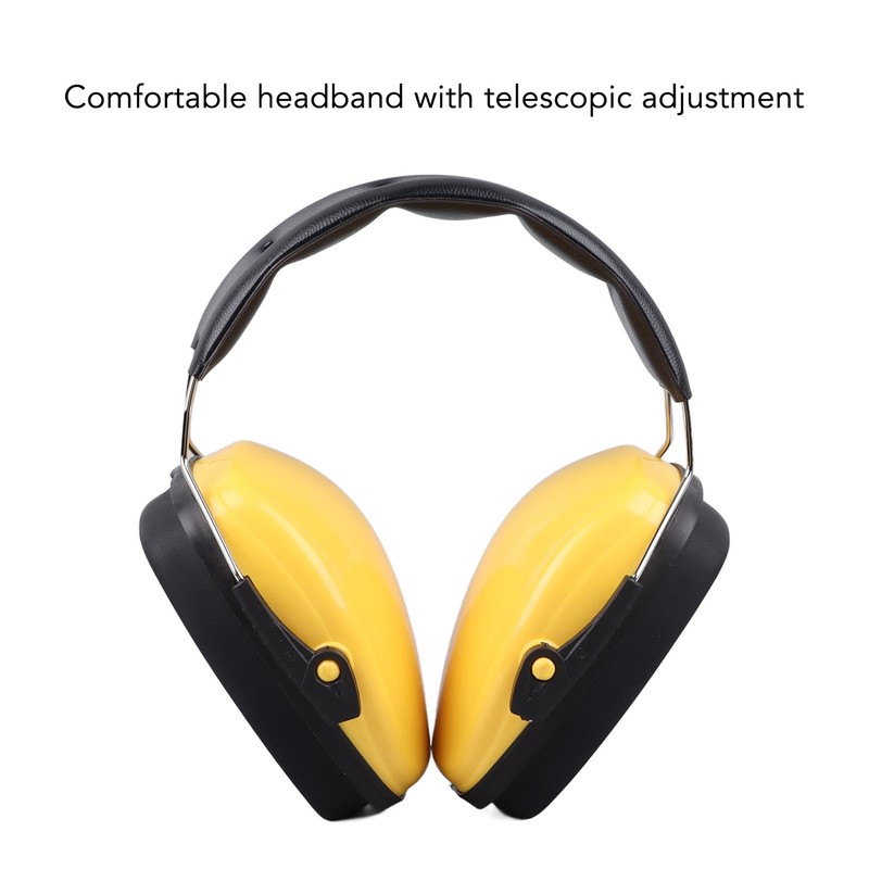Yellow Baby Ear Protection Noise Cancelling Earmuff Efficient Foldable Adjusting