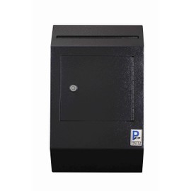 Protex Drop Box Security Lock Box (WDB-110)-Black,Heavy duty,Piano hinge, Secure suggestions, ballots, mail, money, rent checks and more