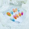 30 Pcs Handmade Press on Nails Short Almond French Tip