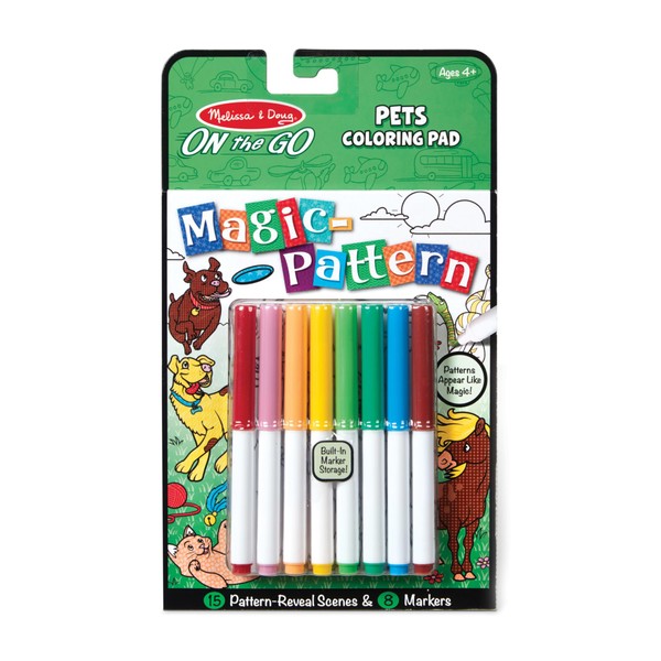 Melissa & Doug Magic-Pattern Kidsââ‚¬ Pets Marker Coloring Pad On The Go Travel Activity