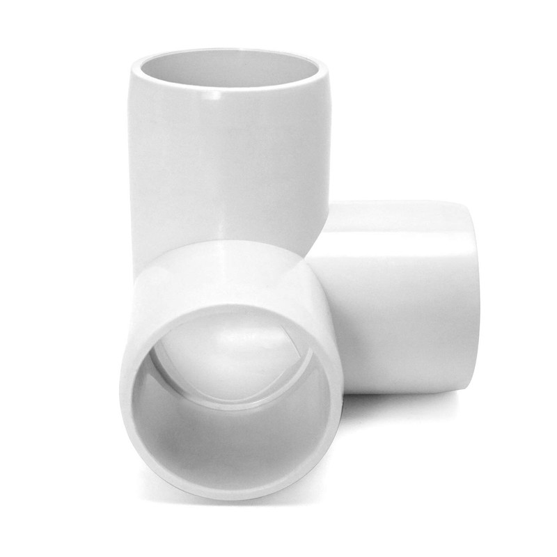 QWORK 3 Way 1/2" Tee PVC Fitting Elbow,12Pack PVC Fitting