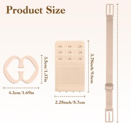 Xlrhong Bra Strap Clips, Bra Clips Bra Straps Holder and Bra Extenders Set, 15Pcs Comfortable Nylon Bra Accessories for Woman Girls