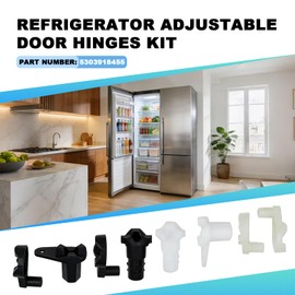 5303918455 Refrigerator Adjustable Door Hinges Kit Fit for Frigidaire Electrolux Refrigerators, for Left and Right Doors