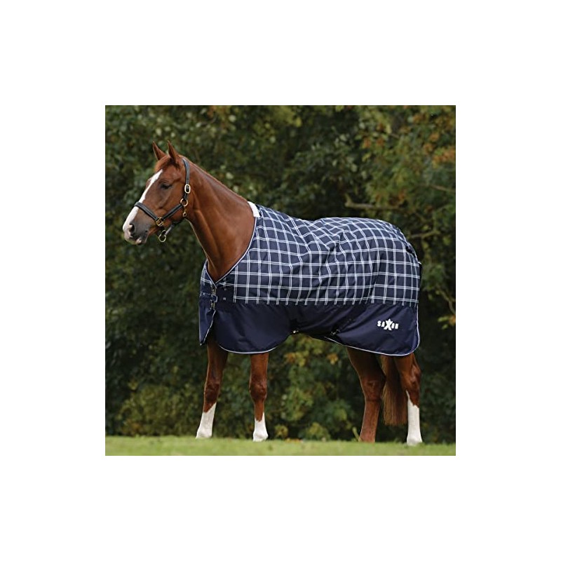 Saxon Defiant 600D Standard Neck Medium, Navy/Plaid, 75"