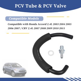 Getfarway 17131-RAA-A00 PCV Tube & PCV Valve Fit for Honda Accord 2003-2007 / CRV 2007-2011 2.4L