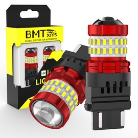 BMT xms 3157 LED Backup Reverse Light, 3156 3056 3057 4157 3047 4057 3457 4114 LED Bulbs with Projector for Tail Brake DRL Signal Parking Lights, Pack of 2