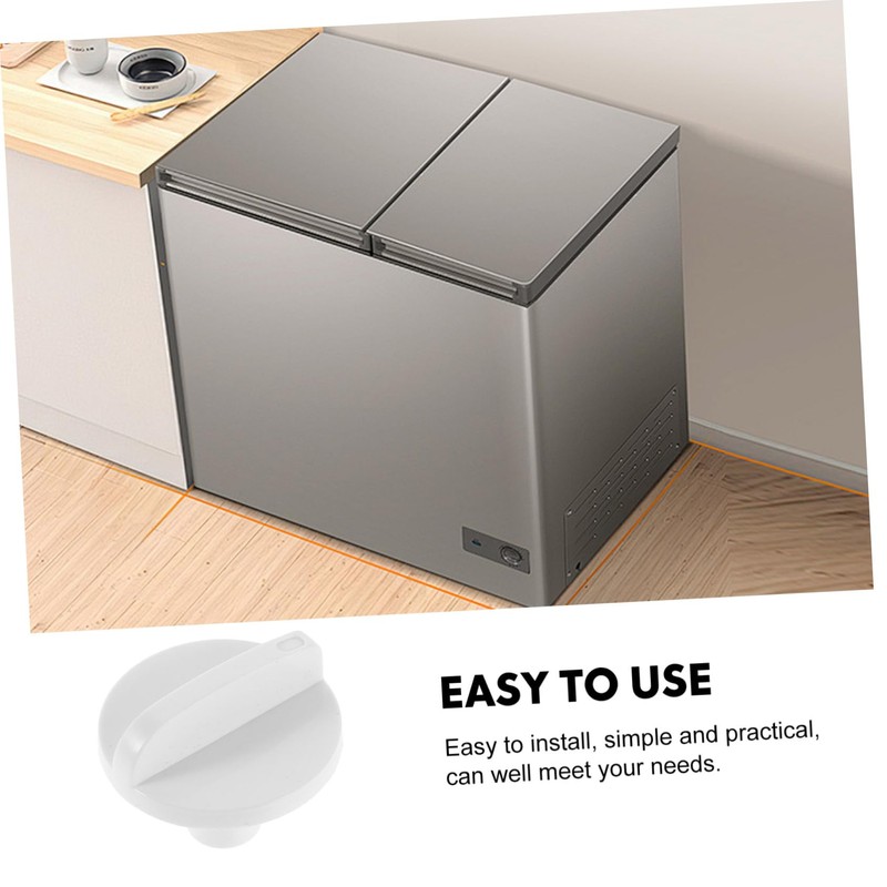 Mikinona 2pcs Temperature Control Button White Temperature Switch Knob Fridge