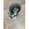 Caster 4" Swivel Gray Elastic Rubber with Nylon Core