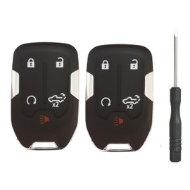 TAPAYICA Key Fob Shell Replacement Keyless Entry Remote Fit for Chevy Tahoe Suburban / GMC Yukon (HYQ1AA) (2-Black)