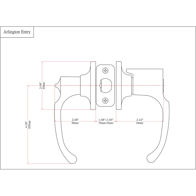 Designers Impressions Arlington Design Oil Rubbed Bronze Entry Lever with