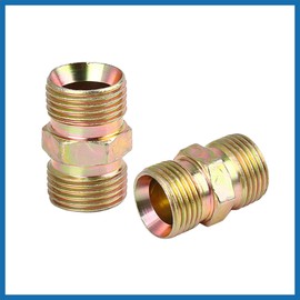 A ABSOPRO 2pcs M18 x 1.5mm to M18 x 1.5mm Car Straight Air Pipe Fitting Connector Adapter Item Replacement