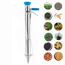 Ymachray Long Handled Bulb Planter Tools and Vegetable Seedling Tool Manual Plant Tran...
