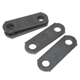 Trailer Axle Shackles, Trailer Leaf Spring Shackle Straps, Heavy Duty Steel, 4x1.25in, 2 5/8in Hole Center, 9/16in Hole, 4 Pcs, with Double Eye Springs, for Trailer Suspension