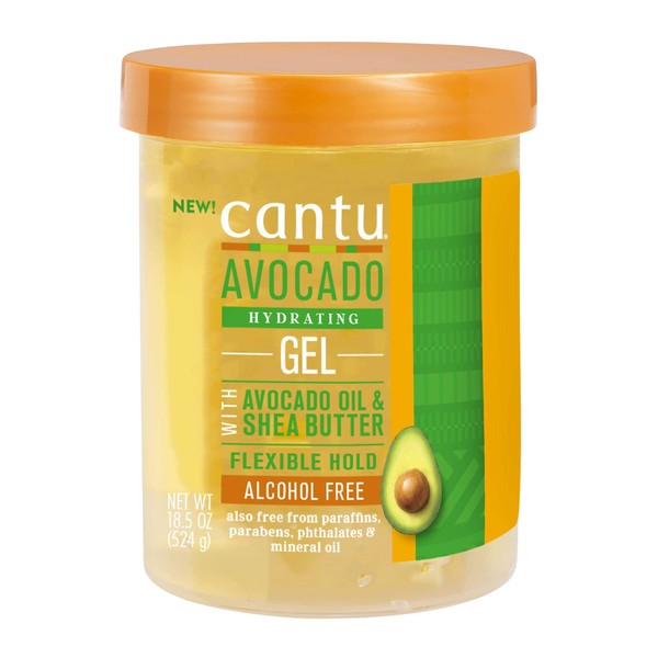 Cantu Avocado Hydrating Styling Gel 18.5 Ounce Jar (Pack of 3)