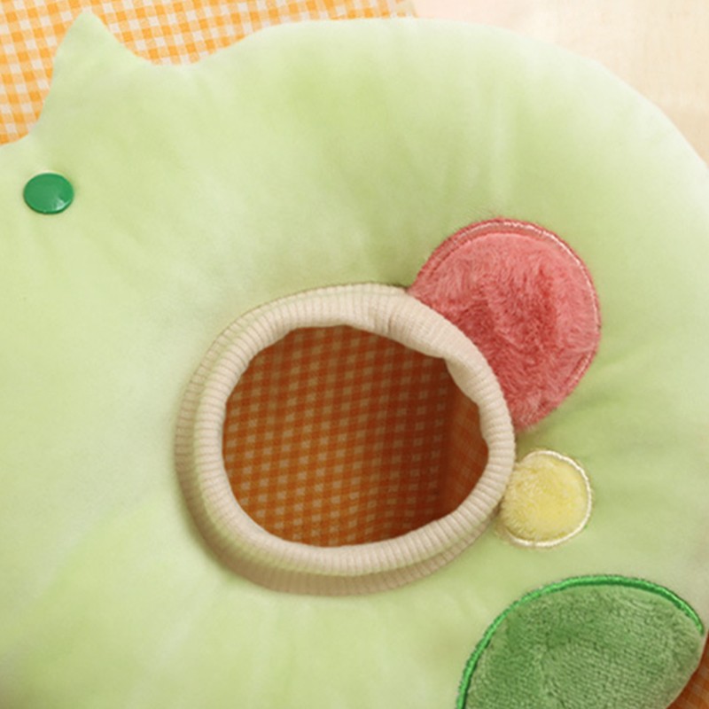 Cat Elizabethan Collar Soft Artificial Rabbit Plush Neck Protection Cute