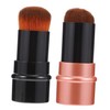 Beavorty 2pcs Retractable Foundation Brush Ergonomic Face Makeup Brush for