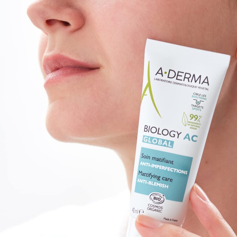 A-Derma Biology Ac Globa, Crema Facial, Piel Acneica, 40ml