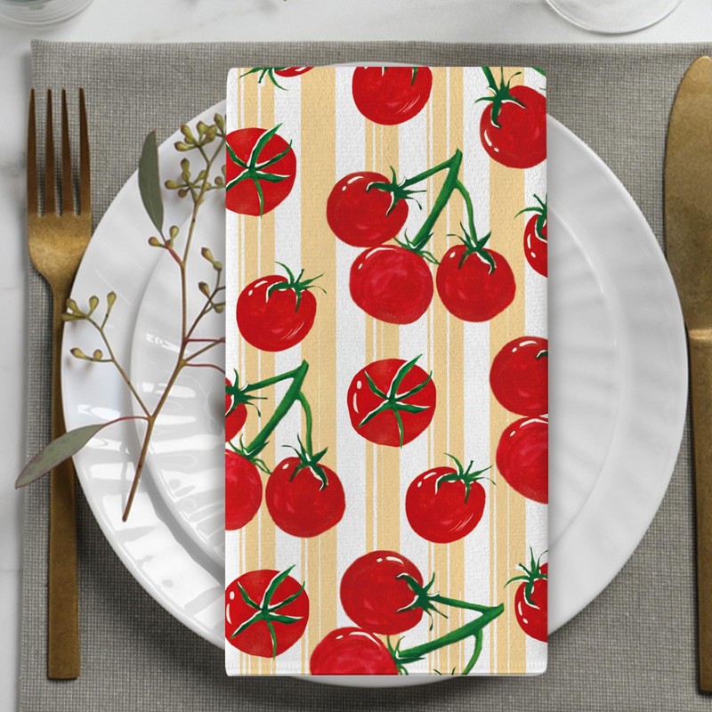 Croar Tomato Kitchen Dish Towels Set of 2, Vegetable Fruit