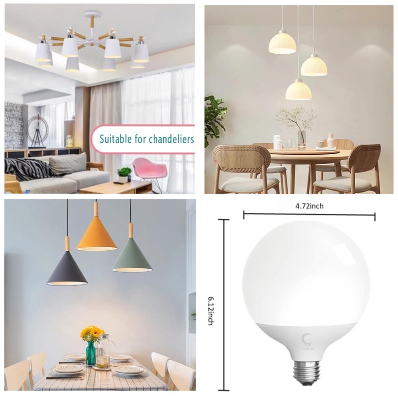 LVHEOM LED Globe Bulb, 150W Equivalent Light Bulbs, 18W 5000K