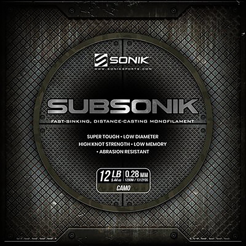Sonik SubSonik Camo Carp Mono Line 1200m : 12lb
