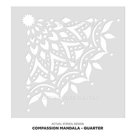Compassion Mandala Stencil For Walls – Wall Stencil Mandala – Reusable Stencil Better than Mandala Decal – Laser Cut Mandala Template for Painting – Mandala Painting Stencil for Easy décor (8" Inches)