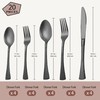 Hammered Black Stainless Steel 20-Piece Flatware Set