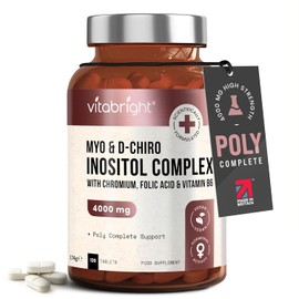 VitaBright Myo-Inositol & D-Chiro-Inositol 4000mg | 120 Chewable Tablets