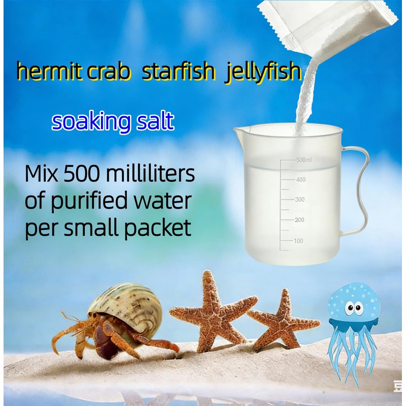 AWXZOM Hermit Crab Soaking Salt, 5.6 oz, come with measuring