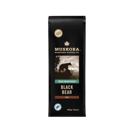 Muskoka Roastery Coffee, Black Bear, Decaf Dark Roast, Whole Bean Coffee, 400g