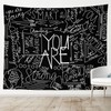 Miytal Quote You are Wall Tapestry, Inspirational Wall Art Positive