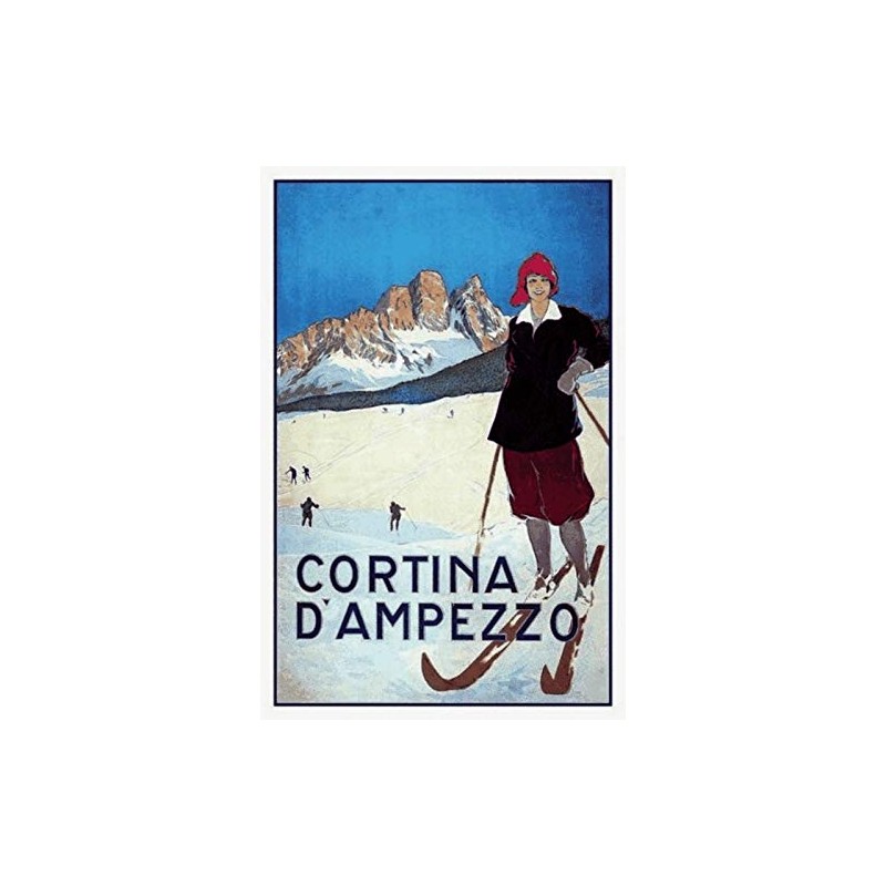 Schatzmix Tin Sign Cortina DAmpezzo Ski Metal Wall Decoration 20
